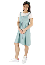 Drawstring Dress in Mint-Dresses-Elynn Reflection