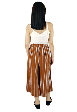 High Waisted Culottes in Burnt Orange-Culottes-Elynn Reflection