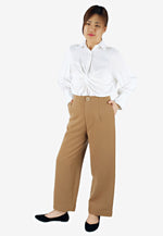 High Waisted Pants in Camel-Pants-Elynn Reflection