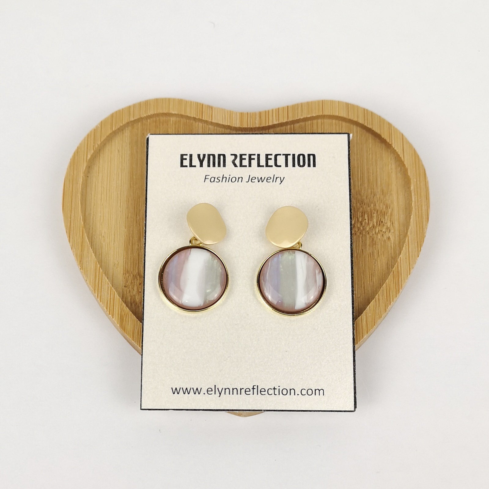 Round Shell Earrings-Earrings-Elynn Reflection